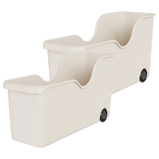 鍋具收納架 中號平口(40 x 15 x 22cm), 白色, 2個, 1層