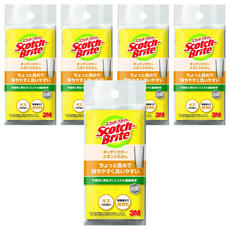 3M Scotch-Brite 海綿菜瓜布 防刮耐用, 5個, 黃色, 1個裝