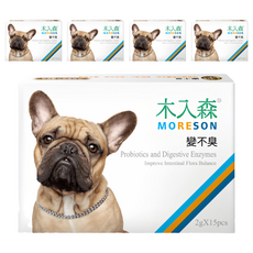 MORESON 木入森 犬寶變不臭 益生菌, 15包, 2g, 腸道健康/乳酸菌, 5盒