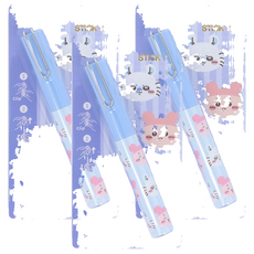 sun-star STICKYLE 攜帶型剪刀, 吉伊卡哇粉紫, 3個