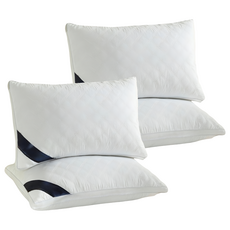 台灣 AGAPE 雅家倍 七星級飯店菱格紋羽絲絨枕, 2個, 菱格紋 白色