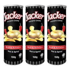 Jacker 日本版 傑可洋芋片 香辣, 150g, 3個
