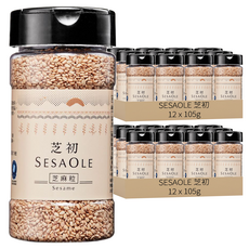 SESAOLE 芝初 淺焙白芝麻粒, 105g, 24罐