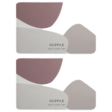 樹懶慢慢 想家瞬間軟式硅藻土地墊/浴室地墊/廁所地墊/吸水地墊/防滑地墊/腳踏墊, C2 沉穩, 2個