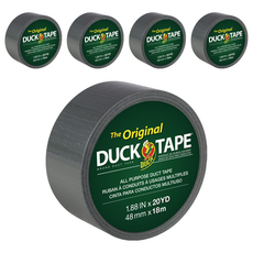 Duck Tape 原創強力管路膠帶 48mm x 18m, 5個, 灰色的