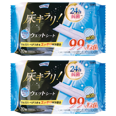 Life-do.Plus 地板清潔濕紙巾 微香 藍色 20入, 2包