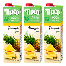 Tipco 100%鳳梨汁, 970ml, 3個