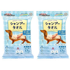DoggyMan 多格漫 犬用乾洗澡濕巾, 17張, 2包
