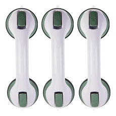 吸盤式浴室安全扶手, 3個, 白色