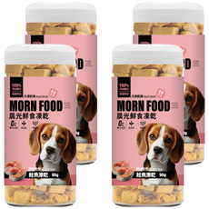 MORN FOOD 晨光 全齡犬用鮮食凍乾, 鮭魚, 90g, 4個
