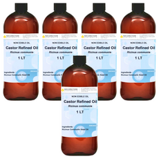 NEW DIRECTIONS 新方向 基底油/按摩油/保濕油/基礎油/蓖麻油, 5個, 1L