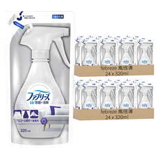 febreze 風倍清 織物除菌消臭噴霧 補充包 無香含酒精, 320ml, 48包