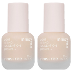INNISFREE 台灣公司貨 輕薄透服貼粉底液 SPF20 PA++ 30ml, 2個, 21N