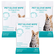 PET DAILY LAB 毛孩日常研究社 寵物免洗清潔手套, 3個, 6個裝
