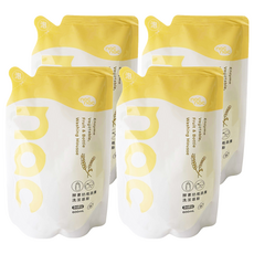 nac nac 酵素奶瓶蔬果洗潔慕斯補充包, 600ml, 4個