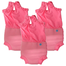 Splash About Happy Nappy Costume 小可愛連身版尿布褲 小公主粉紅 新版, L號, 3件