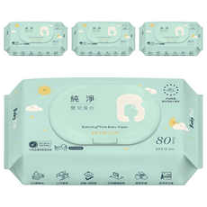 GOOD HEALTH 荷康 Babyhug 嬰兒純淨柔濕巾, 4個, 80張, 58g