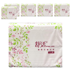 PURE LIFE 舒活 抽取式擦手紙, 6個, 200張