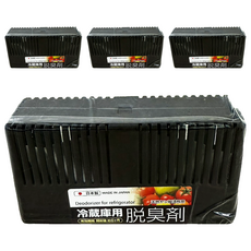 不動化學 活性碳冰箱脫臭劑 冷藏 黑色, 4個, 30g