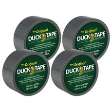 Duck Tape 原創強力管路膠帶 48mm x 18m, 4個, 灰色的