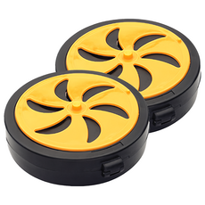 E.dot 露營登山隨身吊掛式安全蚊香盒, 黑黃色, 2個