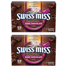 SWISS MISS 可可粉 黑巧克力, 35g, 8包, 2盒