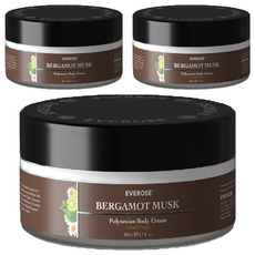 EVEROSE 愛芙蓉 都市情人 典藏系列體霜 佛手柑&麝香, 200ml, 3罐