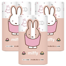 maRUTOmi 丸富製紙 捲筒衛生紙 米飛兔, 25m, 3個, 12捲