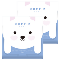 COMFIZ 康菲 嬰兒棉柔親膚乾濕兩用巾, 2個, 60張, 50gsm
