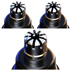 UNKO 昂科 數位電動鼻毛修剪器 數顯款/鼻毛刀頭 替換頭 單一商品, 黑色, 3個