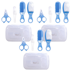 KU.KU Duckbill 酷咕鴨 嬰兒髮梳剪刀組, 藍色, 3組