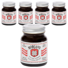 Morgan's Pomade 摩根氏 超強力定型 水洗式髮油 銀標, 5個, 100ml