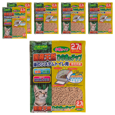 Clean one 檜木除臭過濾貓砂 小顆粒, 檜木香, 6包, 2.7L