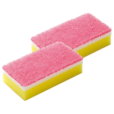 3M Scotch-Brite 日系3層海綿菜瓜布–細緻柔刷, 粉色, 2個, 1個裝