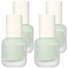 INNISFREE 台灣公司貨 輕薄透服貼飾底乳 SPF23 PA++ 30ml, 2 清新綠, 4個