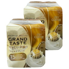 KEY COFFEE 淡雅研磨濾掛咖啡, 2個, 15個裝, 6g