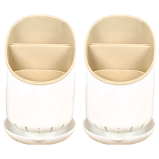 瀝水筷子收納架-米色 0.2kg, 米色, 2入