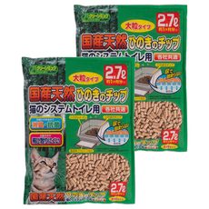 Clean one 檜木除臭過濾貓砂 大顆粒, 檜木香, 2包, 2.7L