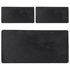 FANCY LIFE 汽車防滑墊 大款(27 x 15cm), 黑色, 3個