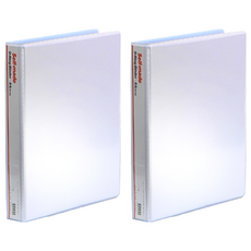 The Hemang D型3孔活頁夾 2cm 附標籤 顏色隨機, 2個, 白色