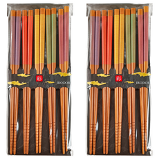 SUNLIFE 天然竹筷子 22.5cm, 煤竹, 5雙筷子, 2組