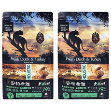 AMBROSIA 安柏希雅 無穀鮮肉貓糧 鴨肉+火雞肉配方, 鴨肉 + 火雞肉, 1500g, 2袋