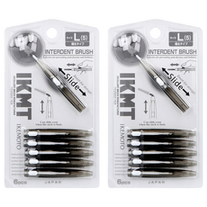 IKEMOTO 攜帶式收納型齒間刷 微寬 L, 1.5mm, 6支, 2組
