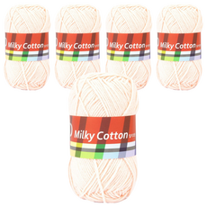 brandyarn Milky Cotton 紅標編織線, 5個, 44 膚色