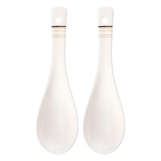HOLA 和樂家居 克萊歐骨瓷匙13.2cm 艾莉娜白, 2入