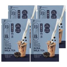 TRYALL Essential Light 分離乳清蛋白 珍珠奶茶, 35g, 4個