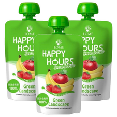 HAPPY HOURS 生機纖果飲 蘋果 + 草莓 + 香蕉, 3包, 100g