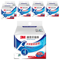 3M TM細滑牙線棒補充包 ECO包裝, 50mm, 400支, 6包