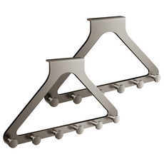 費歐家 免打孔自黏門後三角掛勾, 2個, 槍灰色