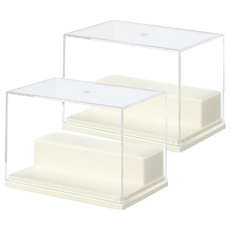 FAmILyLIFE 生活 長形2層階梯透明展示盒 A-463, 2個